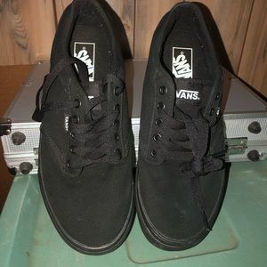 Mens black canvas Vans sneakers